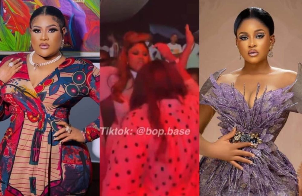 Moment Nkechi Blessing attacks Phyna at Pretty Mike’s All White Party (Video)