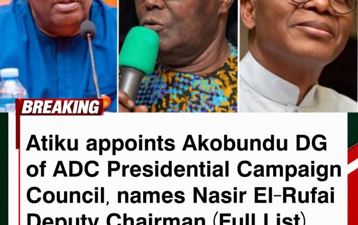 Atiku Names Akobundu PCC DG, Nasir El-rufai, Dele Momodu Makes List 